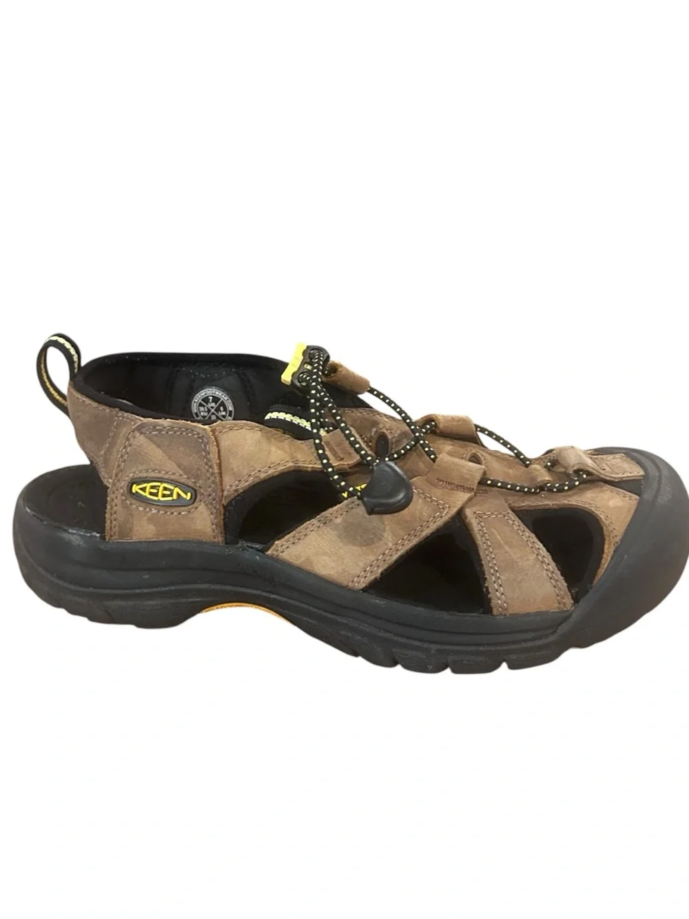 KEEN Mens Womens Newport Waterproof Brown Leather Sport Sandals Size M7 W8.5